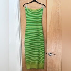 The Wolf Gang Green Striped Dress - Sunmor Knit Maxi Dress